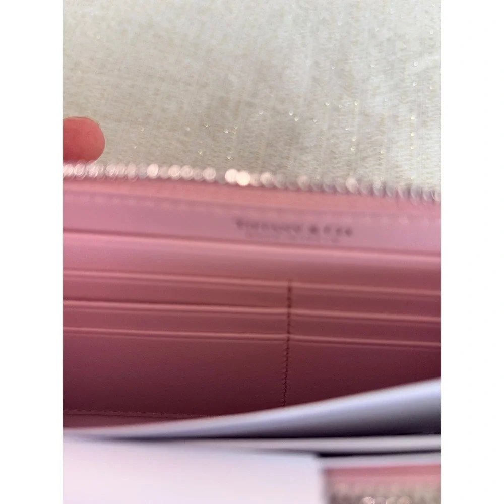 Tiffany & Co Zip Around Wallet OS Pink New Grained Leather Return to Tiffany